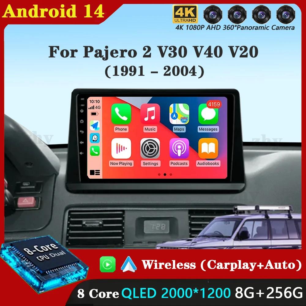 

Android 14 Carplay Auto For Mitsubishi Pajero 2 V30 V40 V20 1991 - 2004 Car Radio Multimedia Video Player Navigation GPS WIFI 4G