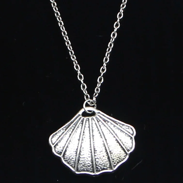 20pcs New Fashion Necklace 25x30mm shell Pendants Short Long Women Men Colar Gift Jewelry Choker