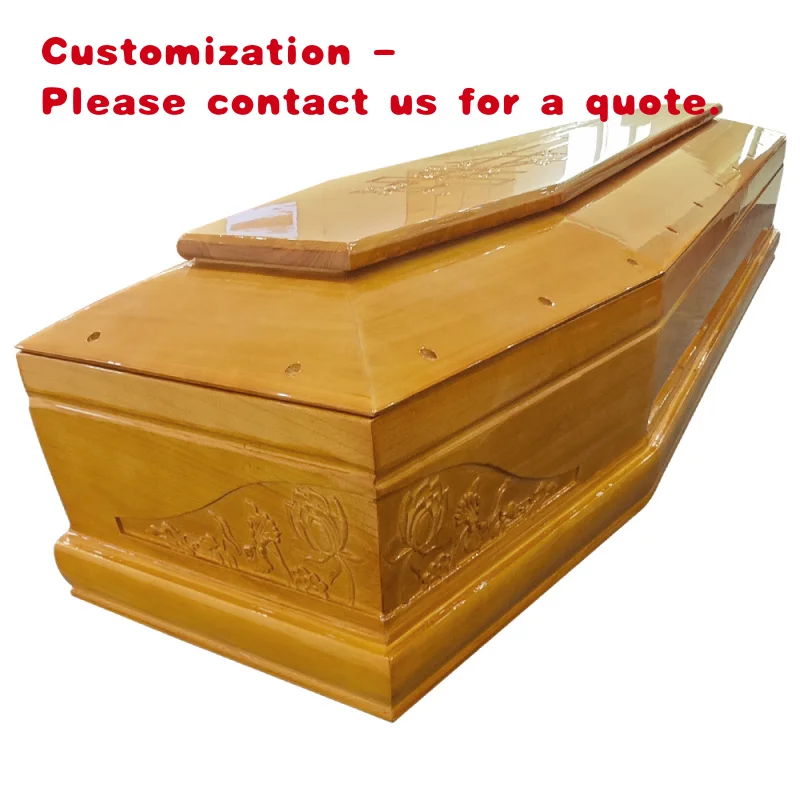 Ataúd de Madera Maciza Personalizable de Estilo Europeo