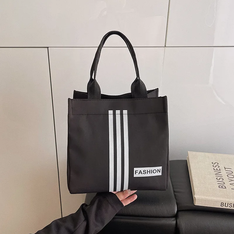 

​ ​ Модная многоразовая сумка 2025 года ​ ​ Женская сумка для обеда большой емкости, портативная изолированная переноска для еды, минималистичный экологически чистый покупатель