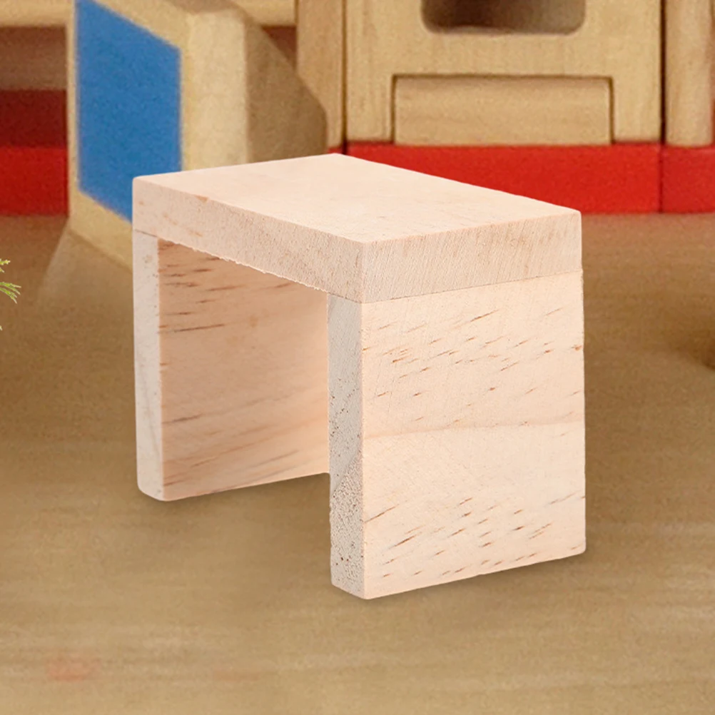 

1 set Mini Table Chair Set Wooden Miniature Furniture House Accessories Tiny House Decor Gift for Christmas Birthday