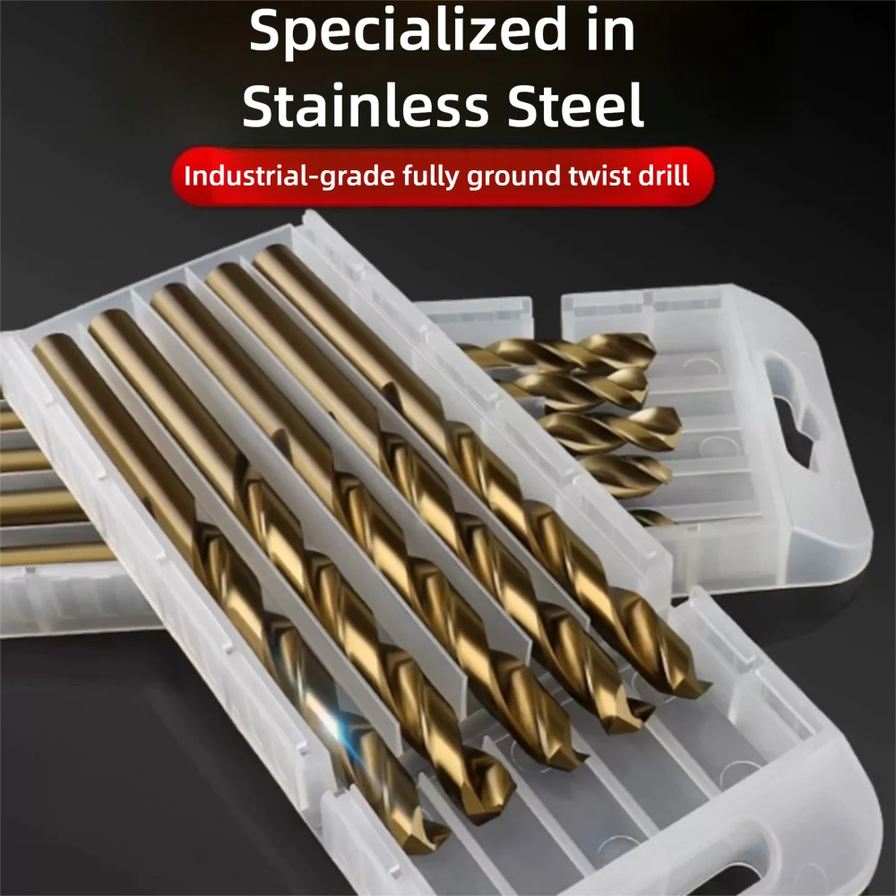 

M2 Hard Metal Drill Bit High Quality Diameter 0.45-20mm Stainless Steel 135° Degree Cobalt Cutter Machine Tool Parts Accessories