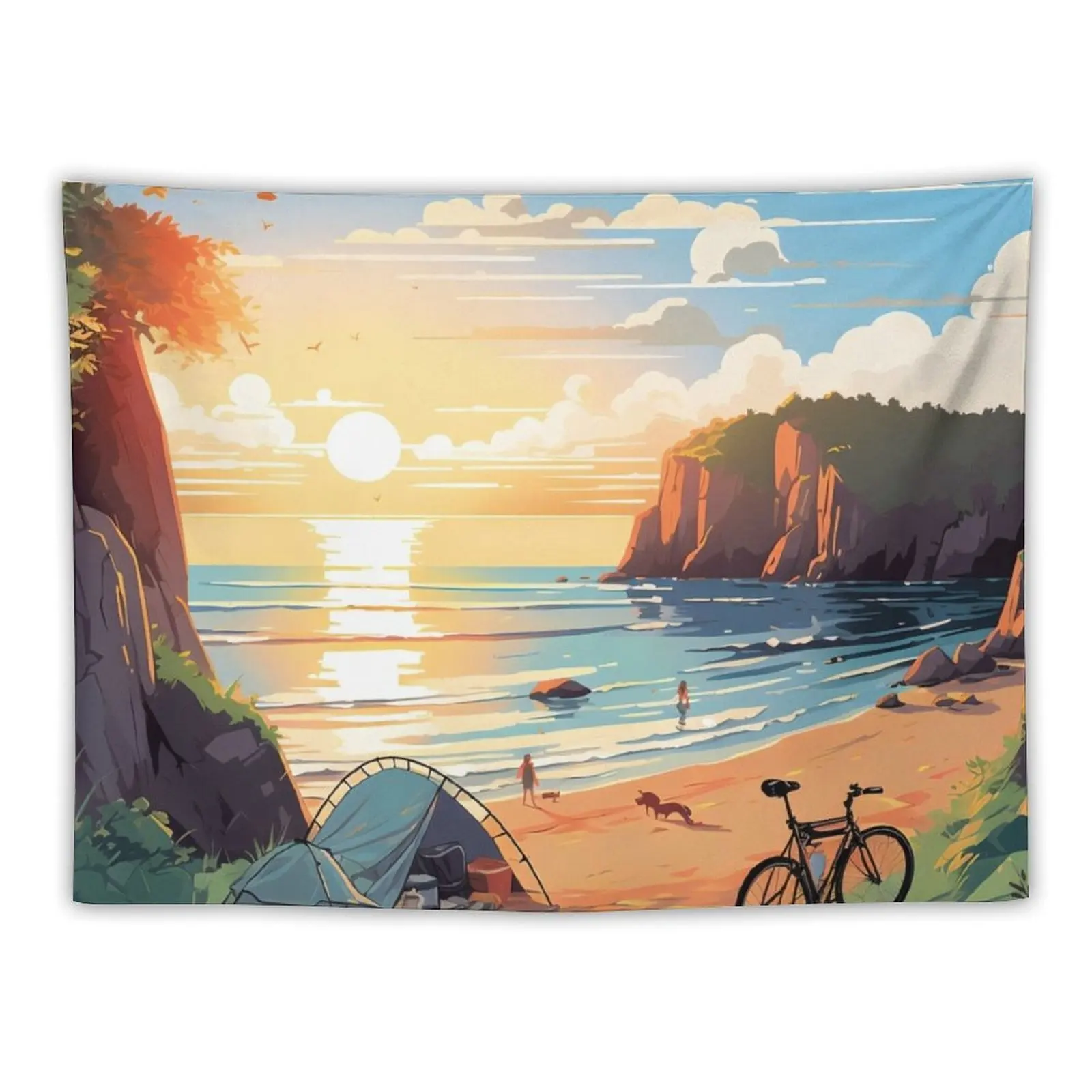 

Sunrise on a quiet beach Tapestry Room Decorations Aesthetic Bedroom Decor Aesthetic Room Decoration Tapestry