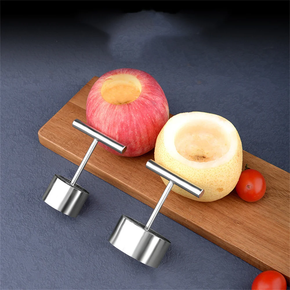 Core Remover 304 Stainless Steel Stew Rock Sugar Snow Pear Corer Fruit Cut Large Corer Hole Digger Kitchen Small Tool