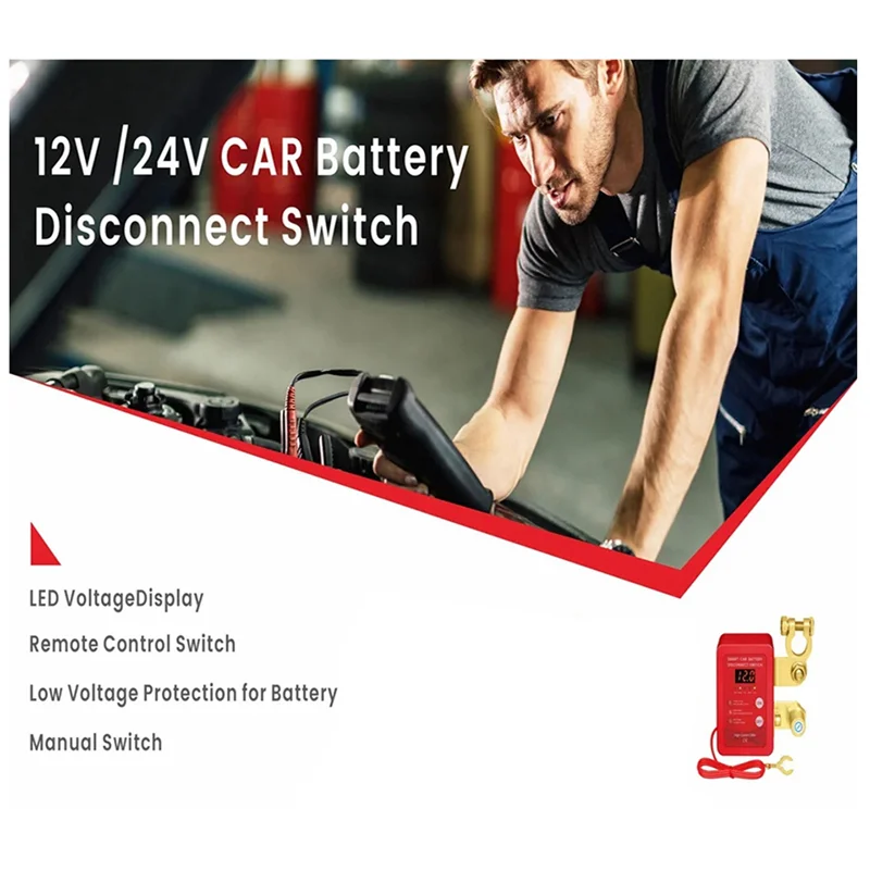 

A91P Car Kill Switch Car Battery Disconnect Switch 240A 12V Automatic Power Shut Off Switch For Auto
