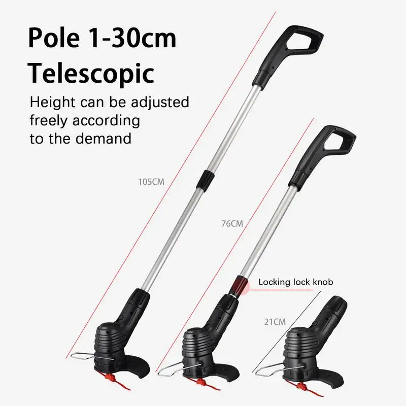 Haushalts elektrische Rasenmäher Länge verstellbare Grass ch neider Trimmer wiederauf ladbare Hand Gartens chnitt Elektro werkzeuge