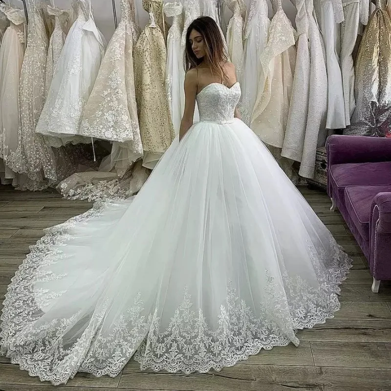 

Ball Gown Wedding Dresses for Woman Sweetheart Exquisite Embroidery Wedding Gown Vestidos De Novia