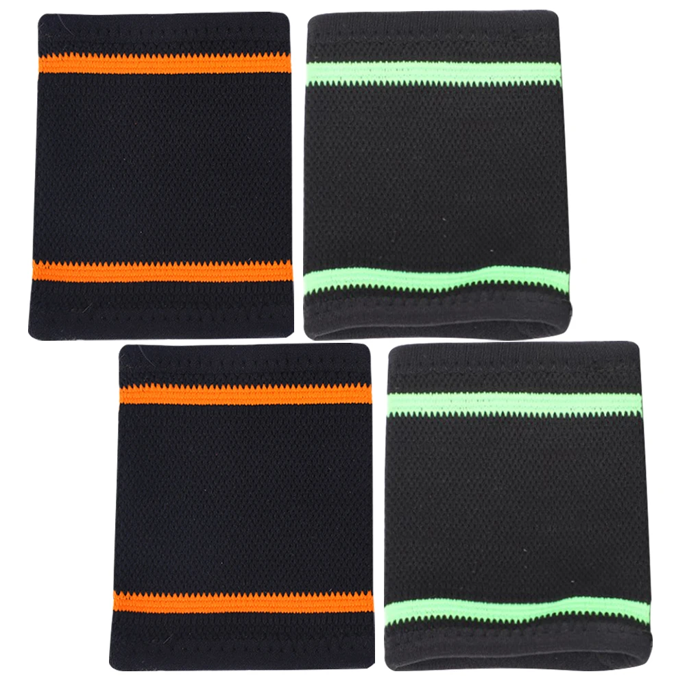 

4pcs Sports Wristbands Elastic Breathable Hand Wraps Fabric Sweatbands for Weightlifting Yoga Fitness Wrist Support Bracer
