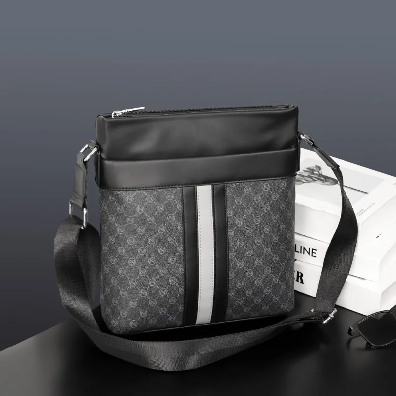 

Клетчатая полосатая сумка через плечо, мужские сумки на плечо, роскошные деловые мужские сумки через плечо, модный дизайн, сумка через плечо, мужская