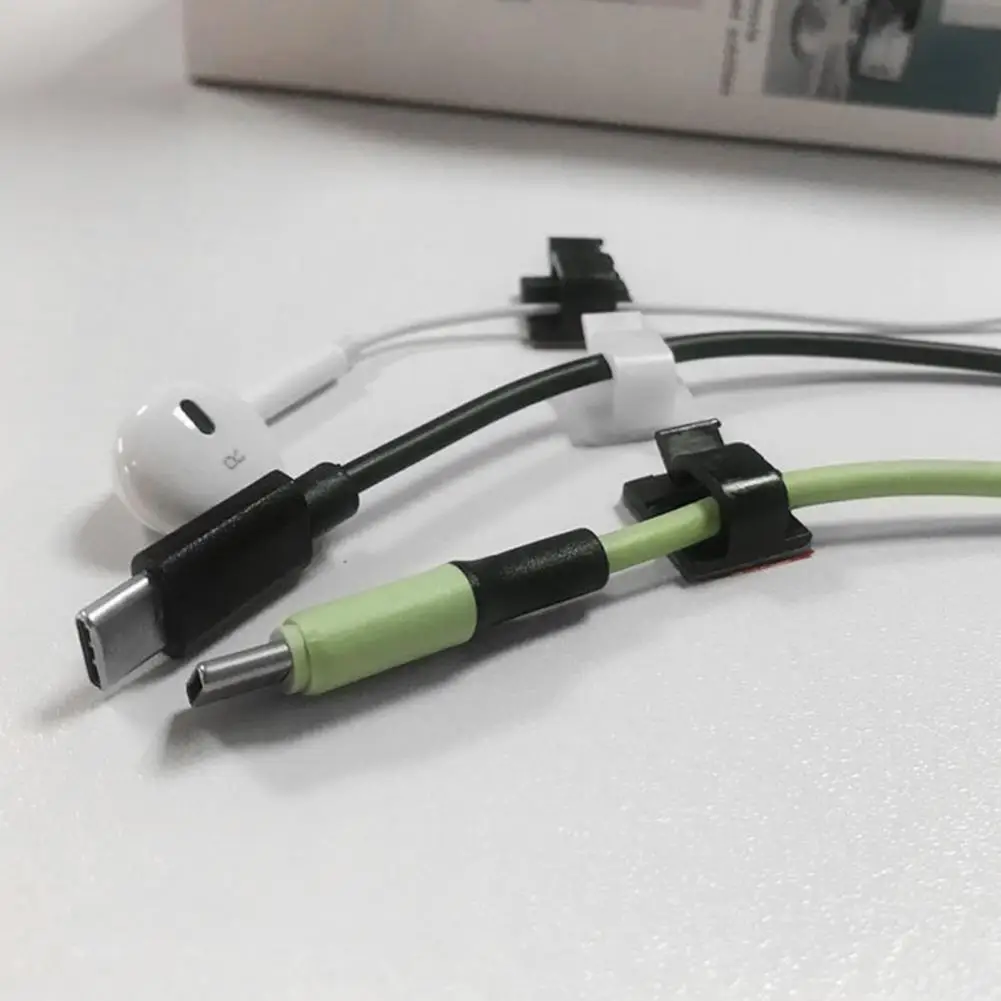 5 Pcs Cable Organizer Adhesive Car Cable Organizer Clips Desktop Management Plastic Cable Winder Drop Cable Holder Management