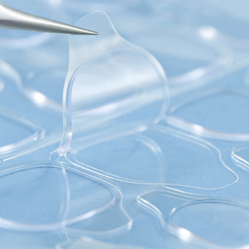 30 Sheets Nail Stickers for Press on Nails Double Sided Adhesive Tabs Sticky Reusable No Residue Portable Salon Home Use, Press