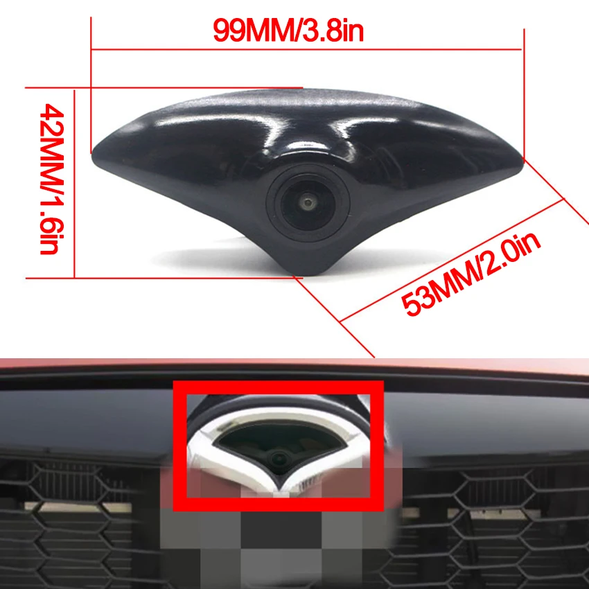 AHD 1080P Fisheye CCD Car Front View Parking Positive Logo Camera Waterproof For Mazda 6 Atenza 2015 2016