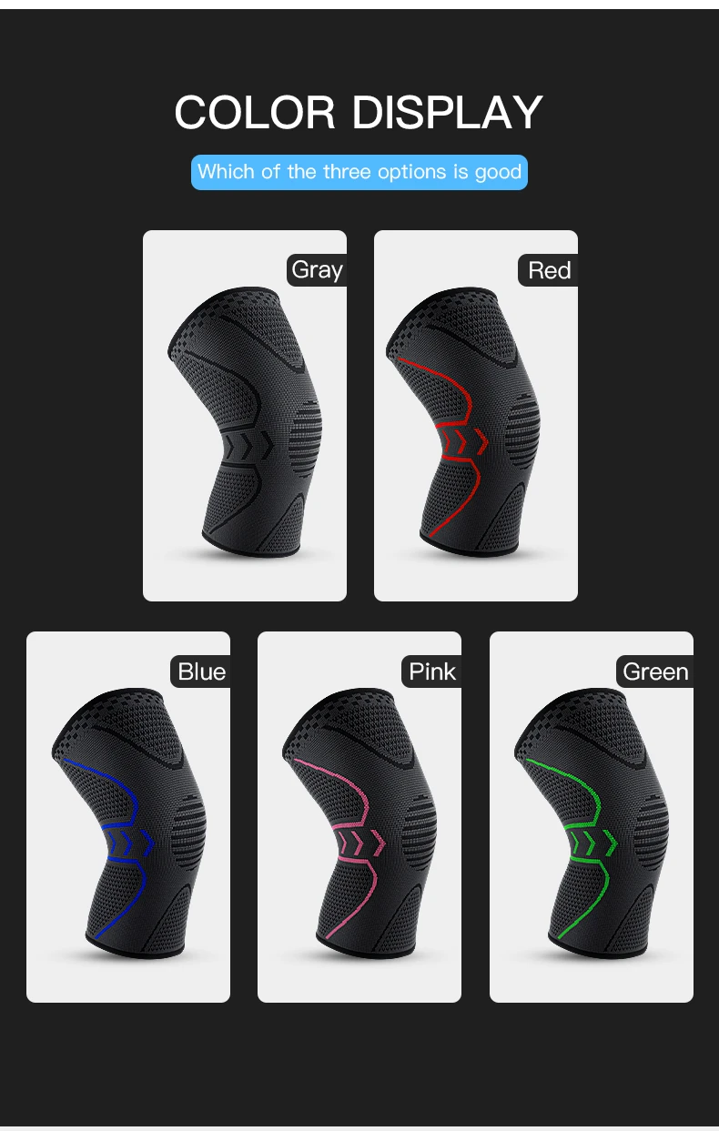 1 stück Fitness Laufen Radfahren Knie Hosenträger Elastische Nylon Knie Brace Für Sport Kompression Knie Pad Hülse Basketball Volleyball – Detail 10
