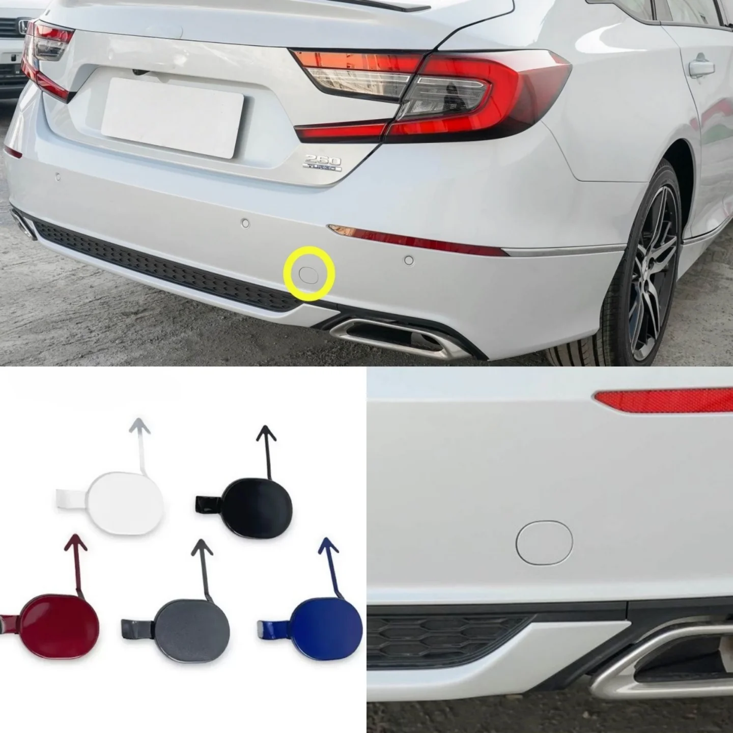 

Rear bumper towing hook cover cap, towing eye component, suitable for Honda Accord 2019 - 2023 71504TVEH00 71504-TVE-H00