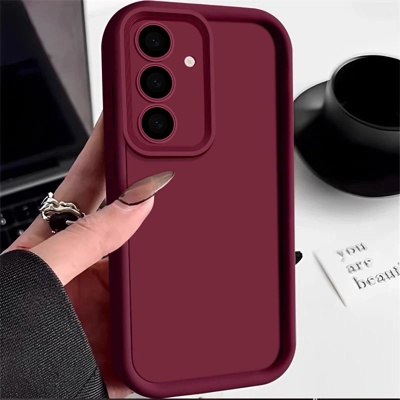 Weiche TPU-Hülle für Samsung Galaxy A56 A55 A54 A53 A35 A15 A16 A25 5G S24 S26 S25 Ultra S23 FE Candy Color Silikon-Handyhülle