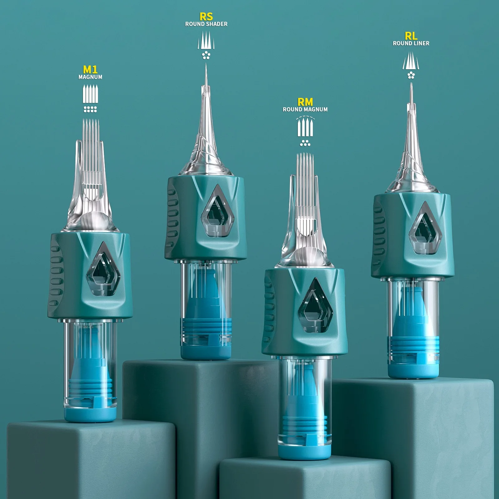 

Body Art Permanent Makeup Tattoo Cartridge Needles Alpah Series Disposable RL/RM for Tattoo Machine Gun Supply