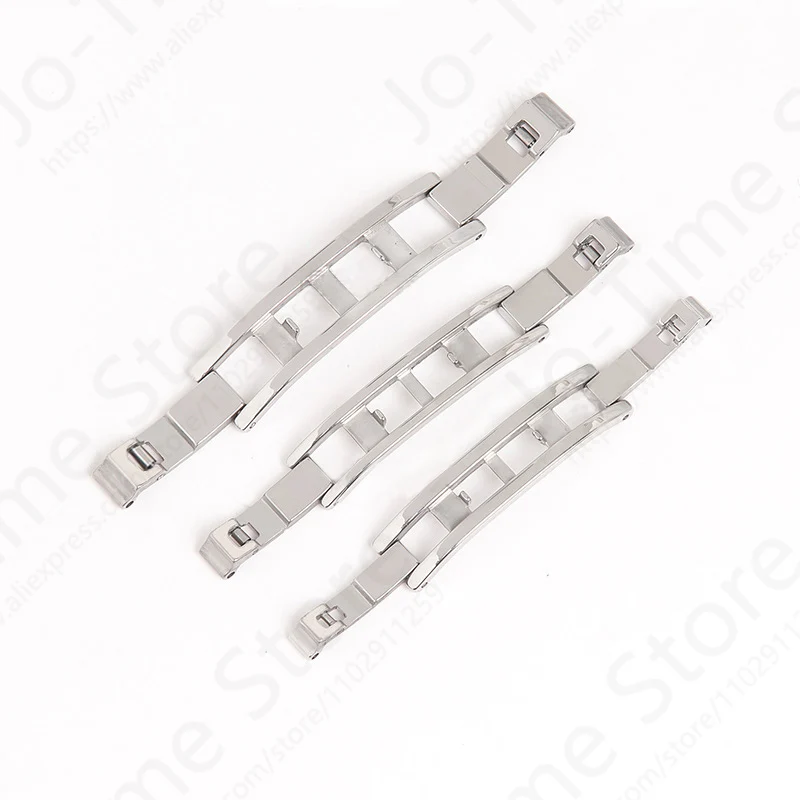 Stainless Steel Watchband Buckle 3mm 4mm 5mm 6mm Double Pull Folding Butterfly Clasp Watch Strap Connection Watch Accessories