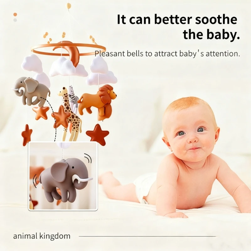 Phát triển Giường cho bé Chuông Cũi Phụ kiện động để tương tác giác quan 15UB