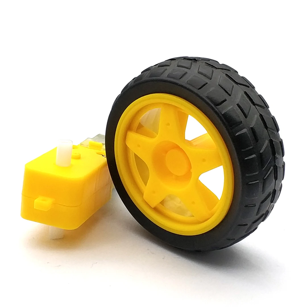 Мотор TT, 65 мм, колесо, фреза двигателя 130, мотор с колесом для Arduino Smart Car Robot TT, мотор 3 в-6 в