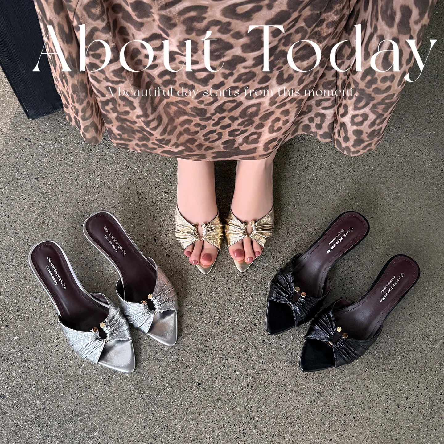 

2026 new summer women sandals natural leather 22-25cm cowhide+sheepskin+pigskin pleated mules high heel women slippers fashion