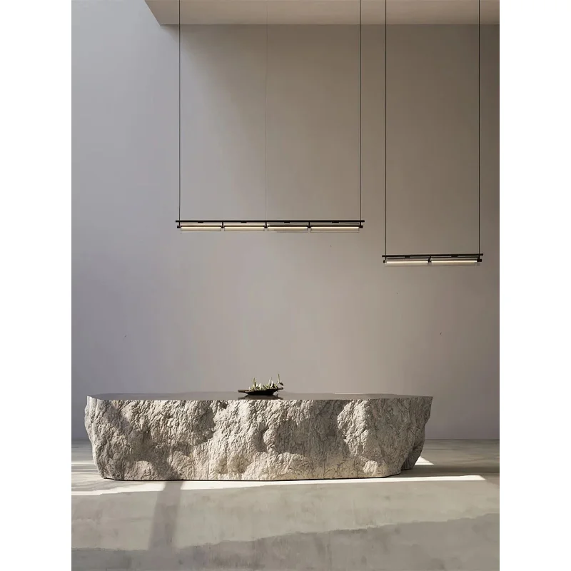 custom.Luxurious Custom Natural Stone-Patterned Desk FRP Material Reception Desk Hotel Restaurant Showroom