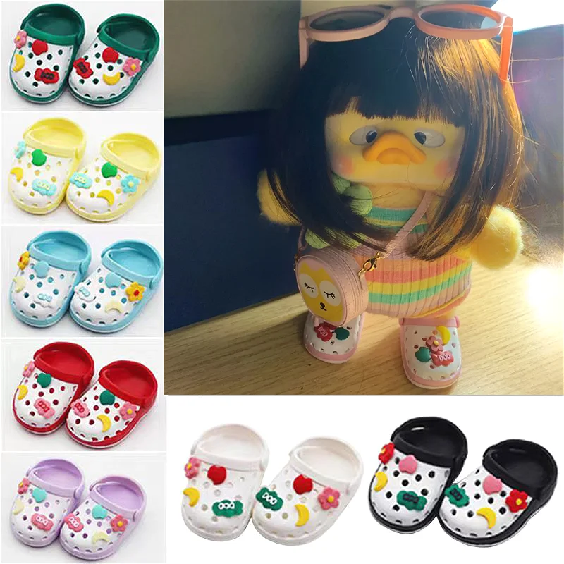 Zapatos de muñeca (5,5 * 5 cm) Sandalias para pato molido para muñeca de algodón EXO de 20 cm y pato bote