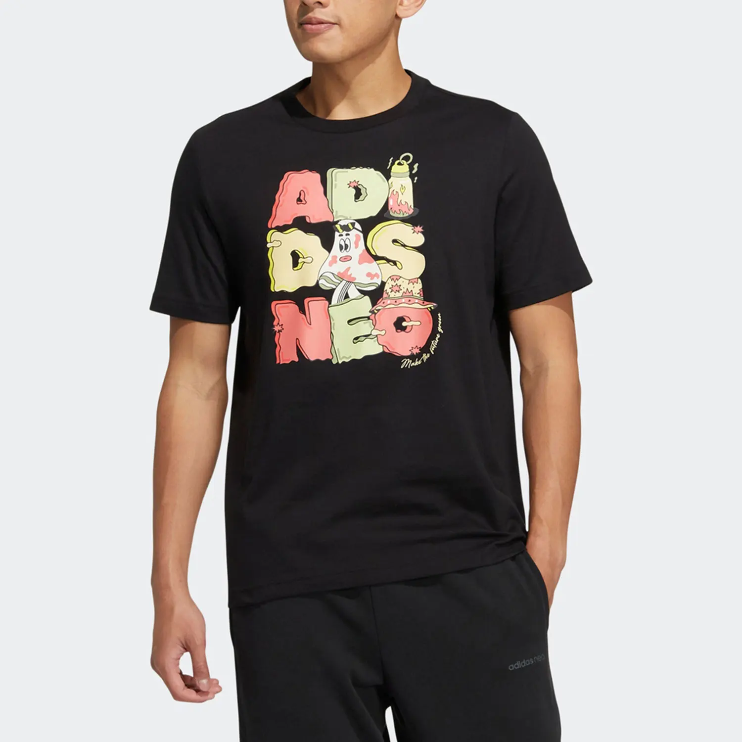 

Adidas Official Authentic Neo New Season Print Мужская спортивная рубашка с коротким рукавом HS6807