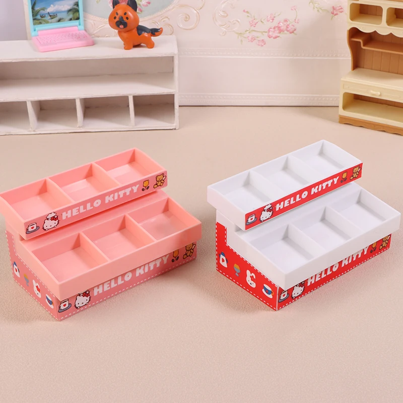 

1:12 кукольный домик, миниатюрная стойка для овощей Hello Kitty, витрина для хранения хлеба, модель шкафа, декор, игрушка, аксессуары для кукольного дома