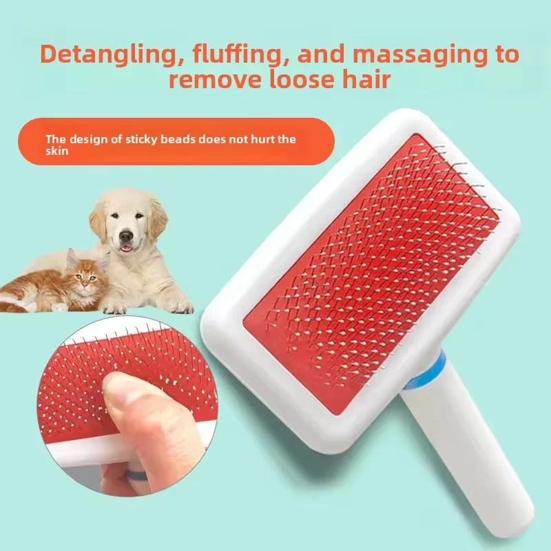 Tip Needle Comb Pet Grooming Slicker Brush Efficient Floating Fur Remover Detangling Care Tool For Cats Dogs