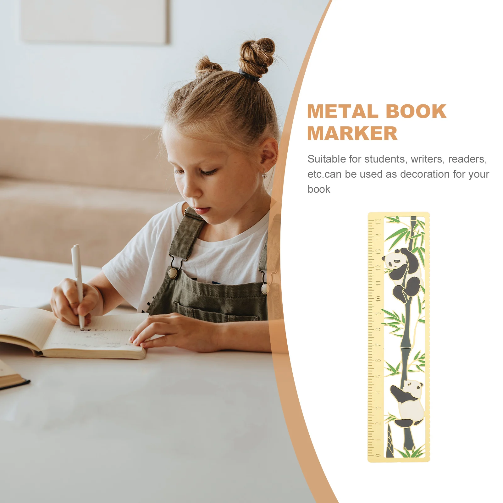 Metal Bookmark Design P002 Chinese Style Creative Ruler Book Journal Accessories Decorative Marker