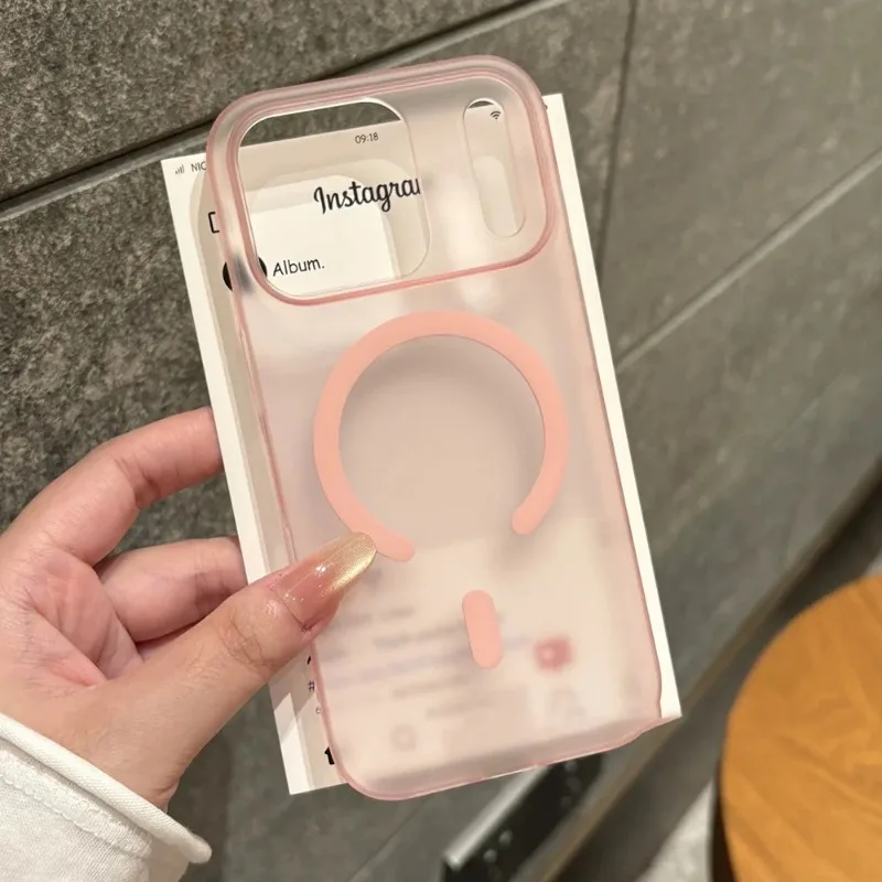 초박형 무광 PC 하드 마그세이프 마그네틱 케이스 아이폰 17 에어 16 15 14 13 12 프로 맥스 플러스 충격 방지 반투명 커버