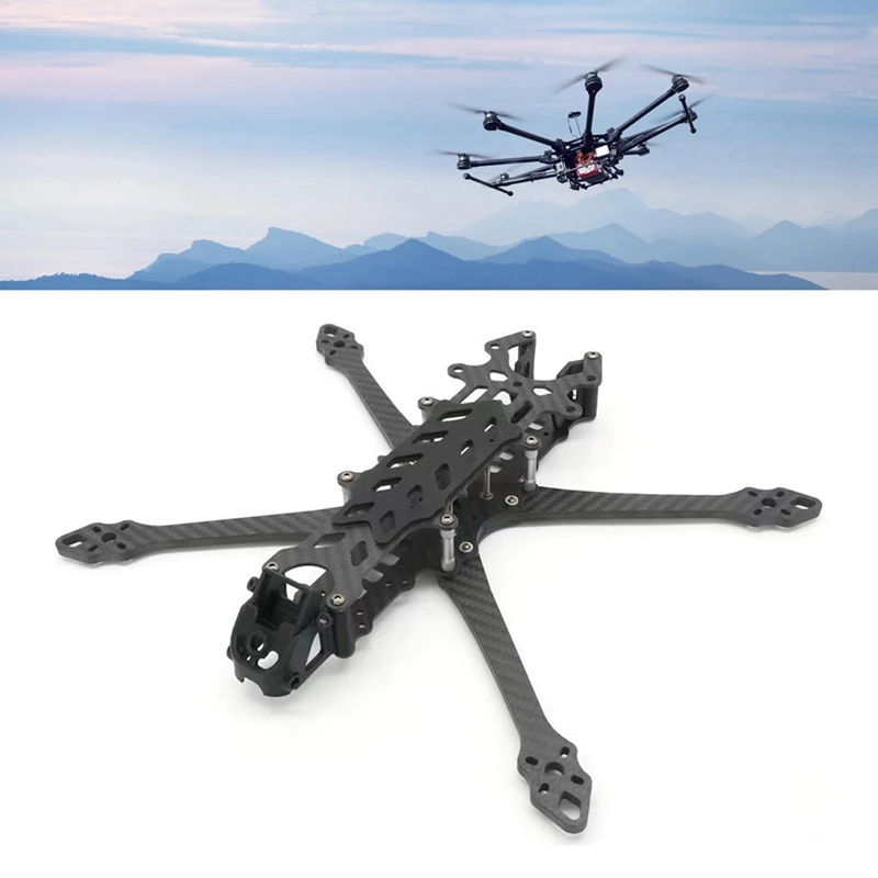 Cadre de Quadricoptère en Fibre de Carbone pour Drone de Course FPV, Kit de Cadre FreKouframe, Épaisseur du Bras de 353mm, 5mm, 8 Pouces