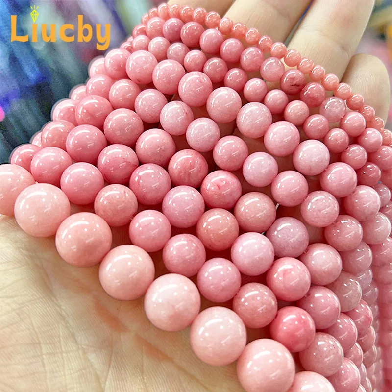 5A 4/6/8/10/12MM Natürliche Chinesische Chalcedon Stein Licht rot Runde Perlen für Schmuck Machen DIY Armbänder Halskette 15" Großhandel – Detail 6