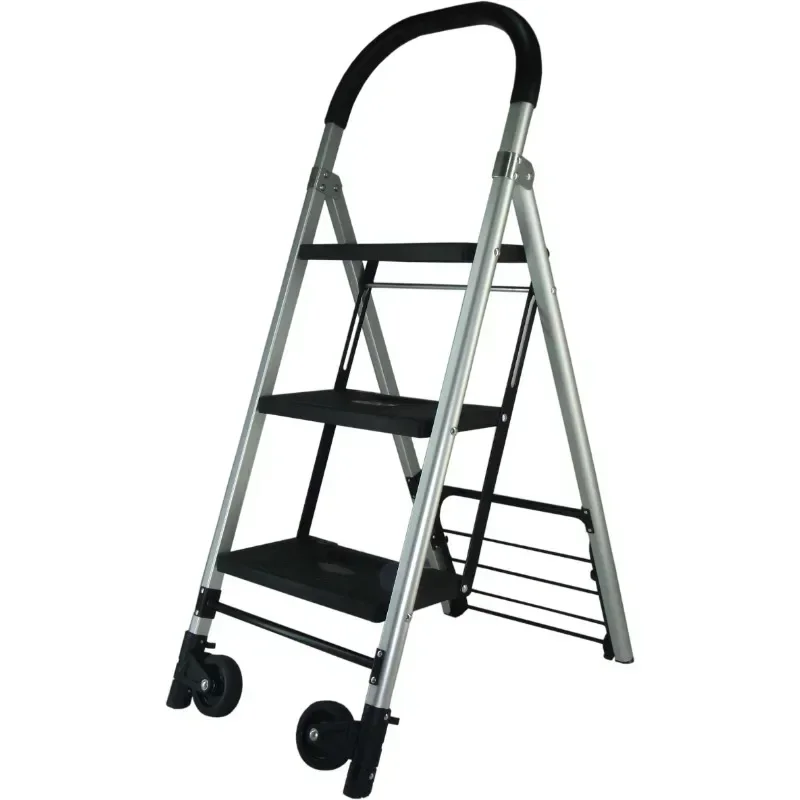 Cart Folding Mini Aluminium Step Stair Ladder Daily Domestic Decorating Use