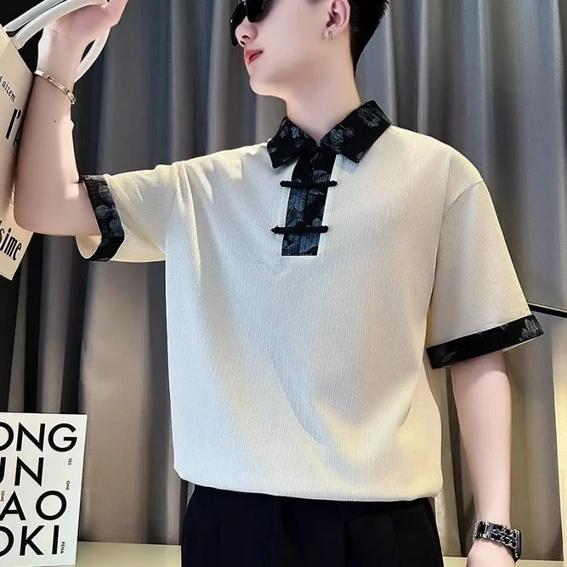 2026 New Chinese Short Sleeved Polo T Shirt Shirts for Men Summer Men's Casual T-shirt Streetwear