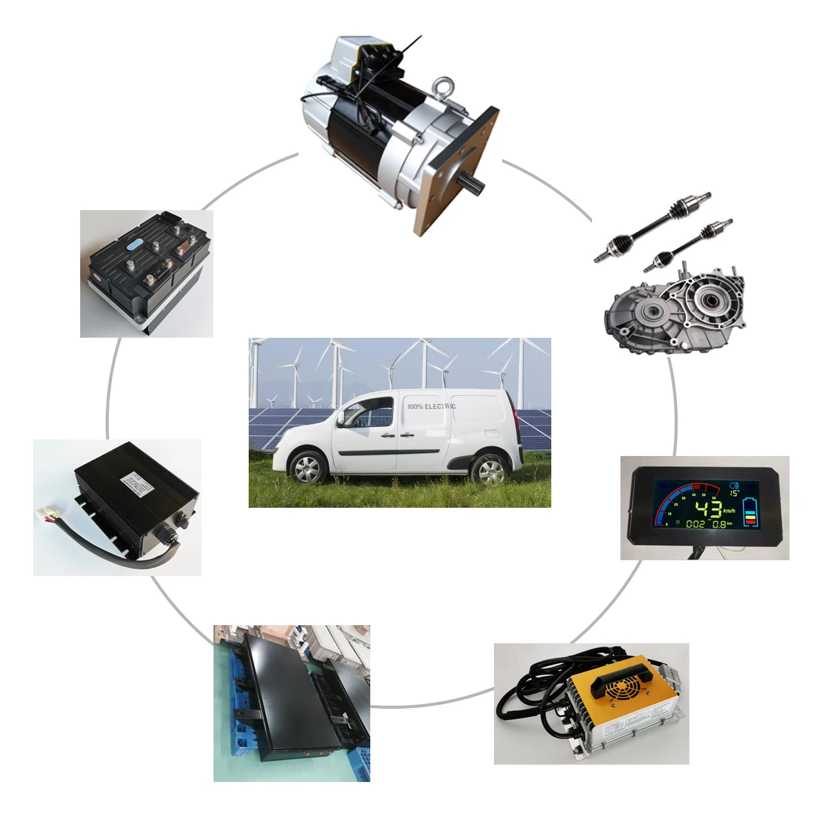 Electric car conversion kits  only 108V 15kw  ac motor  controller