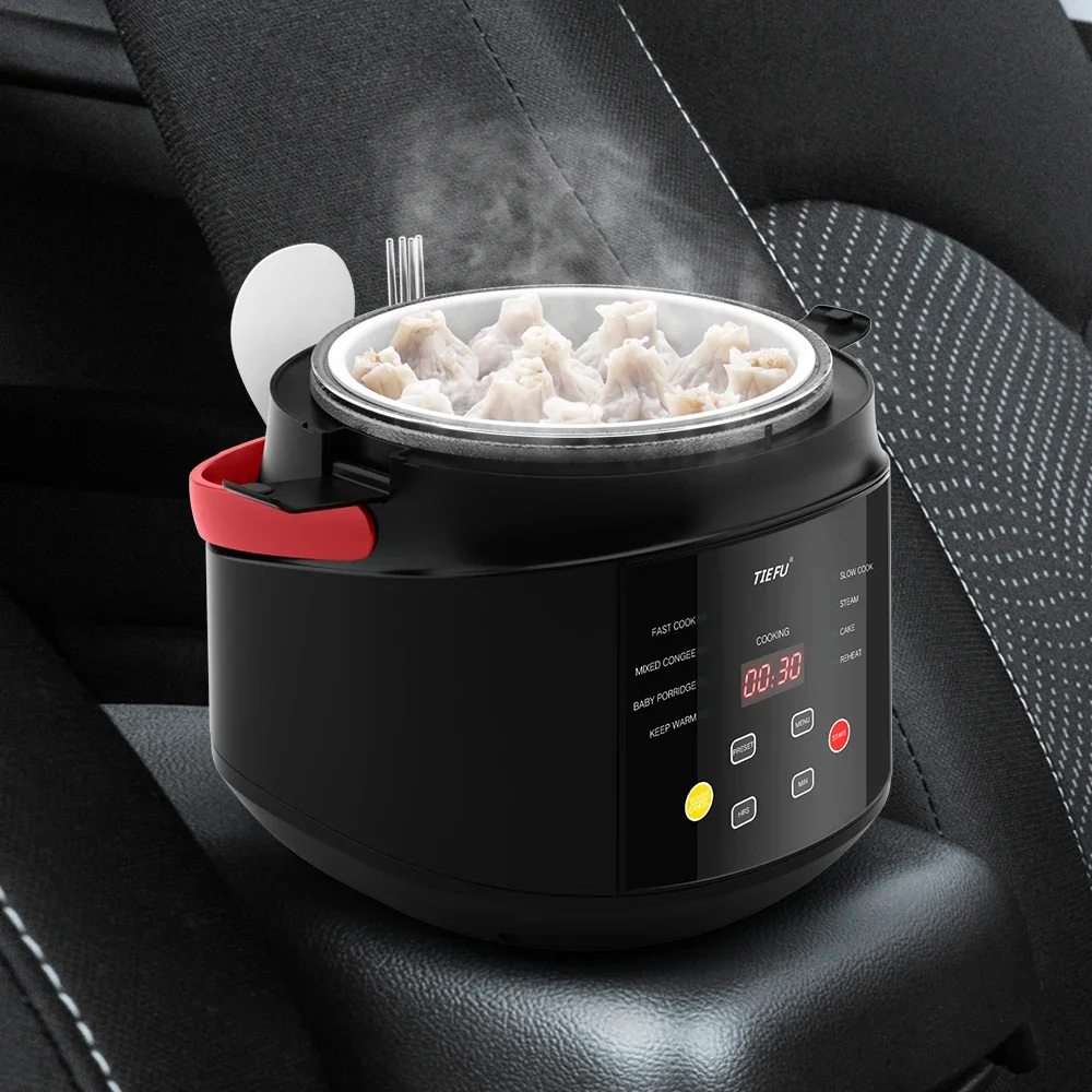 Mini cuociriso elettrico MultiCooker cuociriso portatile per auto 12V 24V macchina da cucina per auto e camion Menu inglese