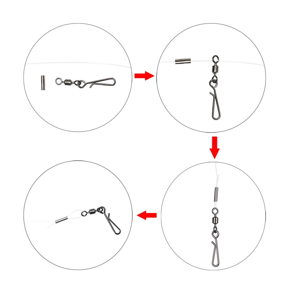 100/200 stücke Fishline Clipper Runde Kupfer Angelschnur Aluminium Crimp Hülse Kupfer Rohr 1,0mm-2,4mm meer Angeln EINE Linie Rohr – Detail 3