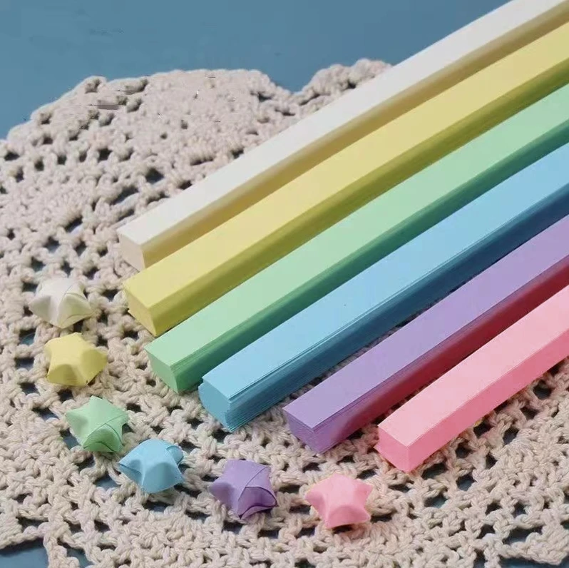 540 Yaprak Origami Kağıt Yıldız DIY El Sanatları Origami Şanslı Yıldız Kağıt Katlanır Origami Yıldız Kağıt Şeritler Kağıt Sanat El Sanatları için