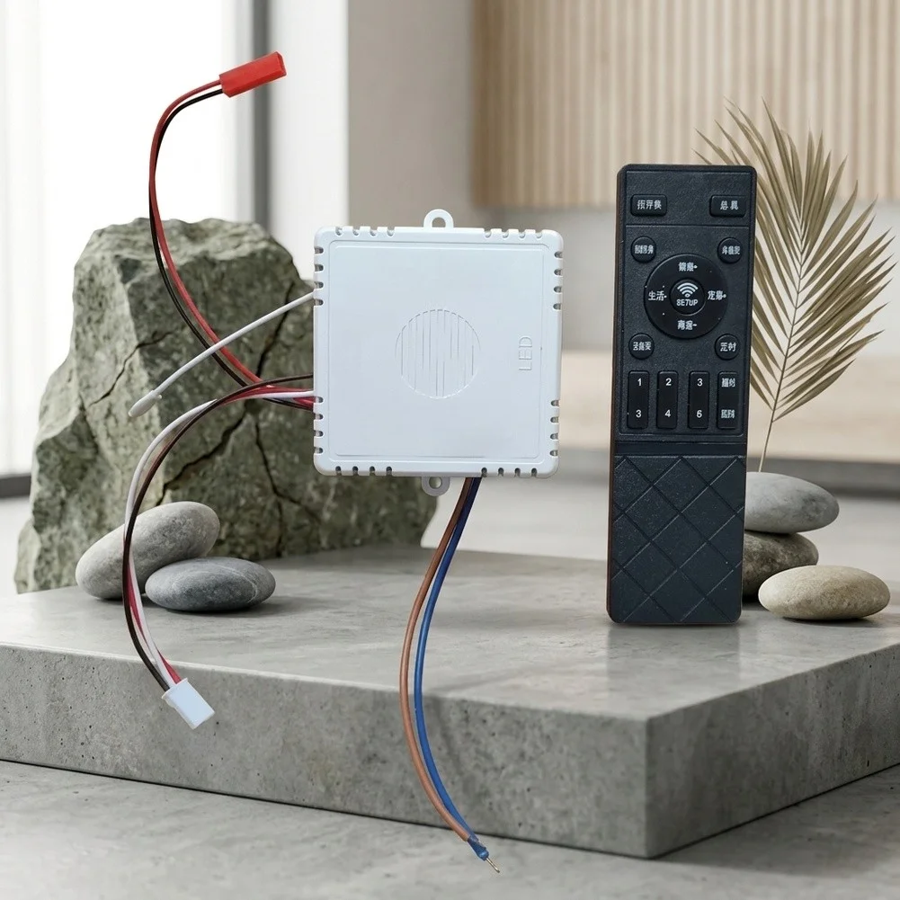 K-PC605 Ceiling Fan Remote Control Switch Kit With Light Dimmer Timer For 220V Motor Regulator And LED Lamp Controller