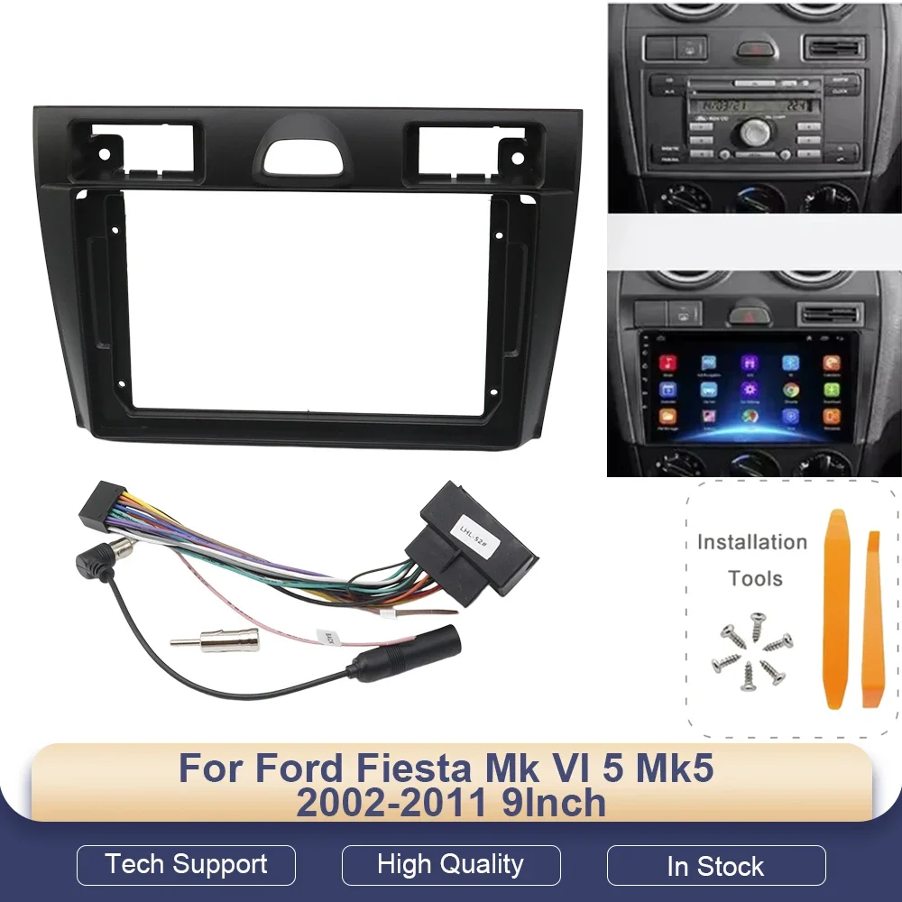 

9 Inch Android Car Radio Multimedia Screen Installation Kit for Ford Fiesta Mk VI Mk5 2002-2011 with Remote Control