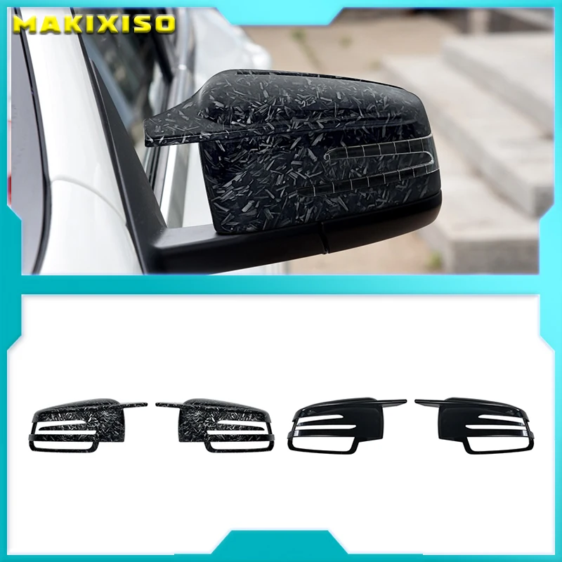 Side Mirror Cap Covers For Mercedes Benz W176 W246 W212 W204 C117 X156 X204 W221 C218 A B C E S CLA GLA GLK Class Black Replace