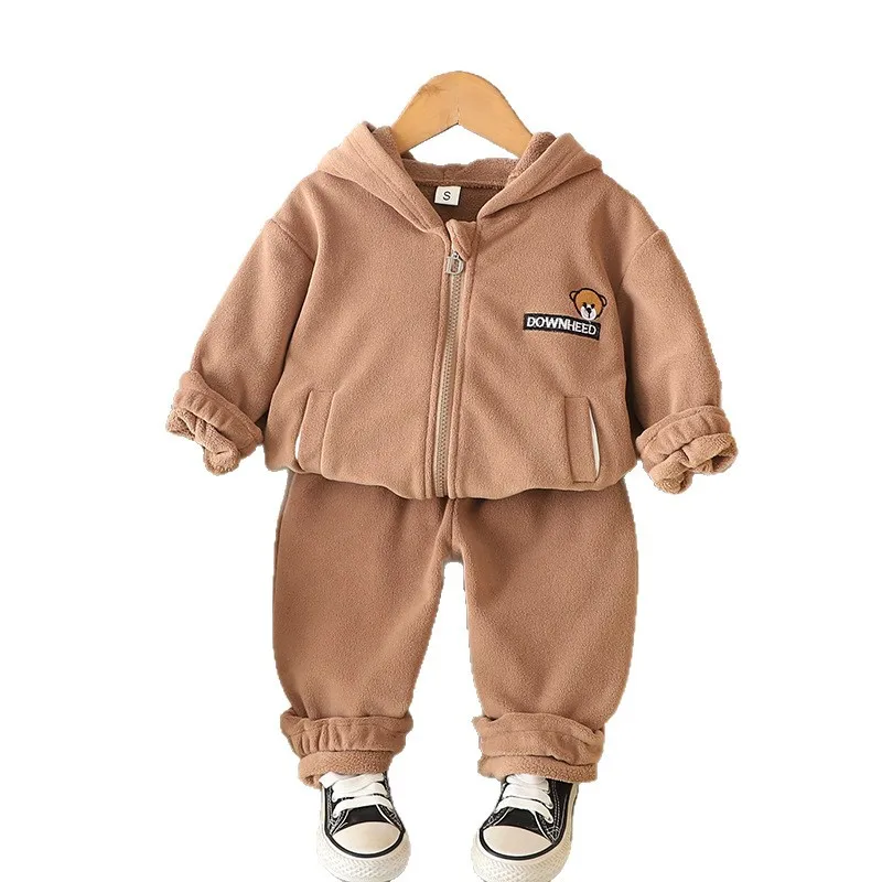 

New Winter Baby Clothes Suit Children Boys Hooded Jacket Pants 2Pcs/Sets Infant Girls Clothing Toddler Costume Kids Tracksuits