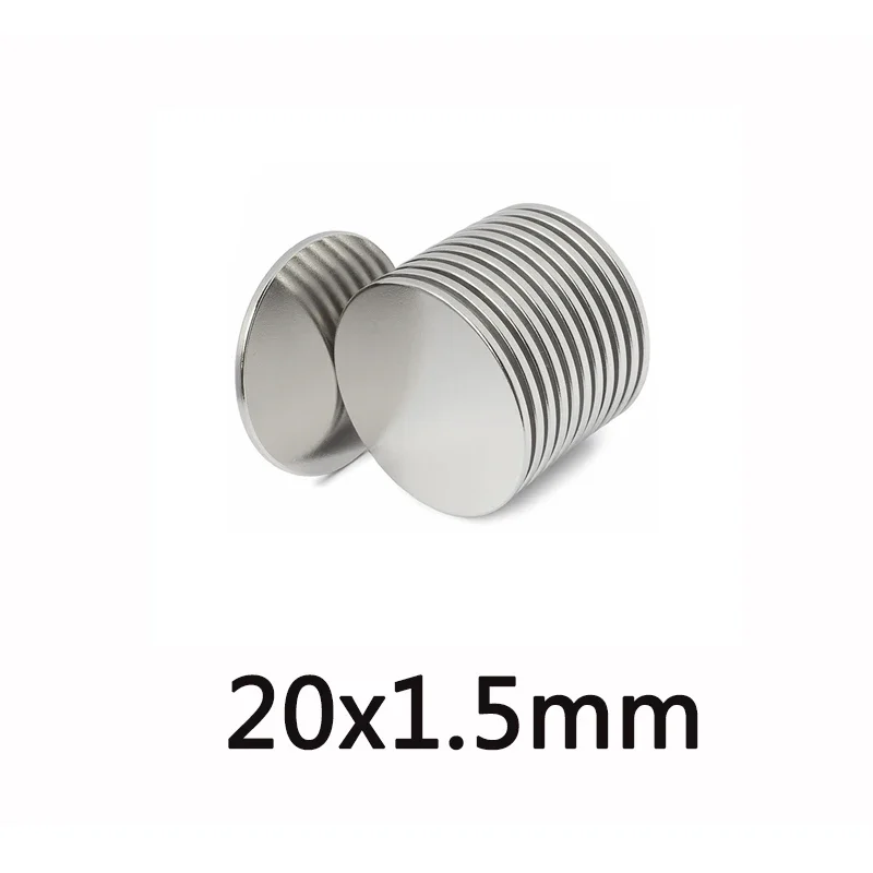 

20x1.5 mm Thin Neodymium Strong Magnets Permanent Round Magnet 20x1.5mm Powerful Magnetic Disc magnet 20*1.5 mm