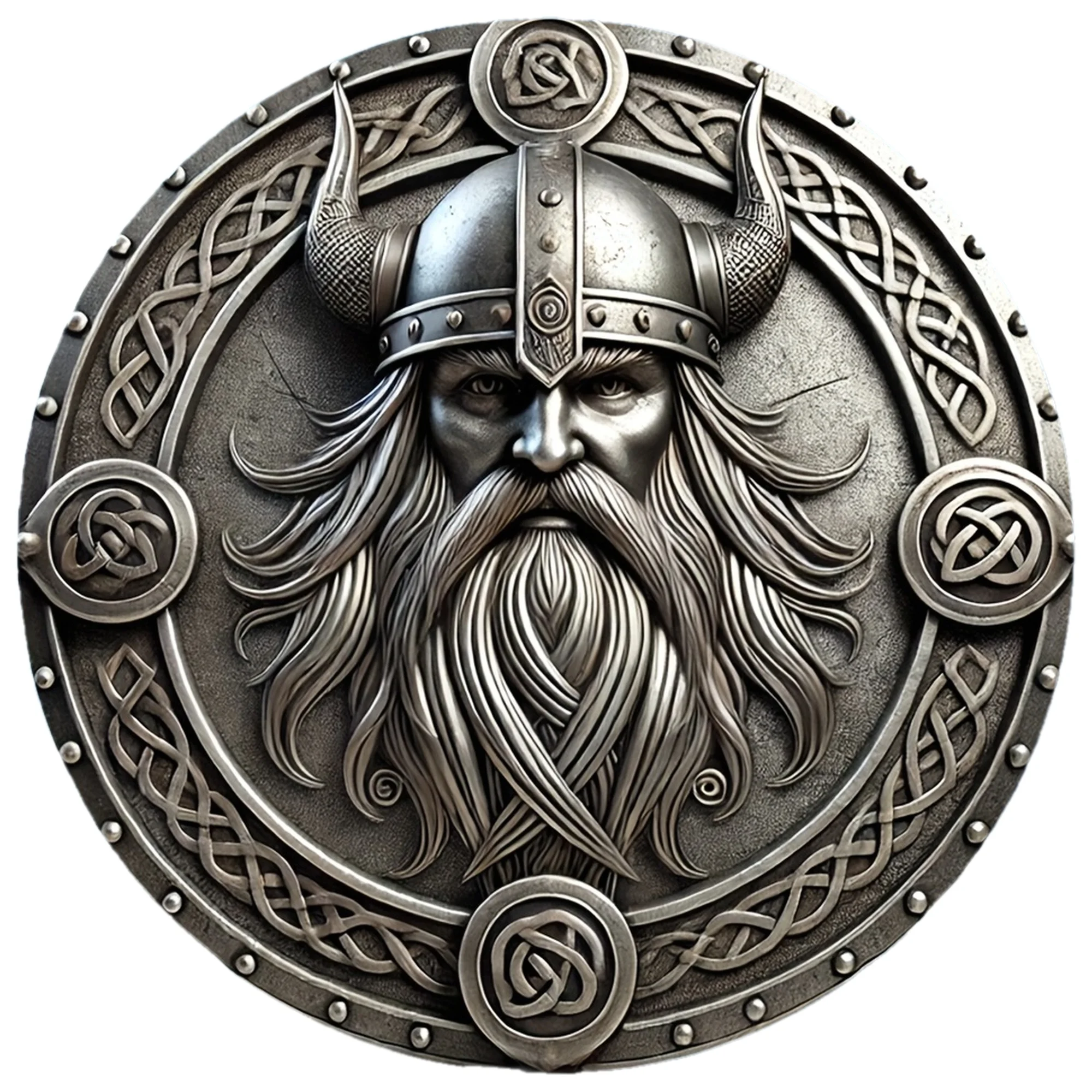 Viking warrior shields, retro classic circular metal logos, warrior souls, home and wall decorative art - bars, cafes, clubs