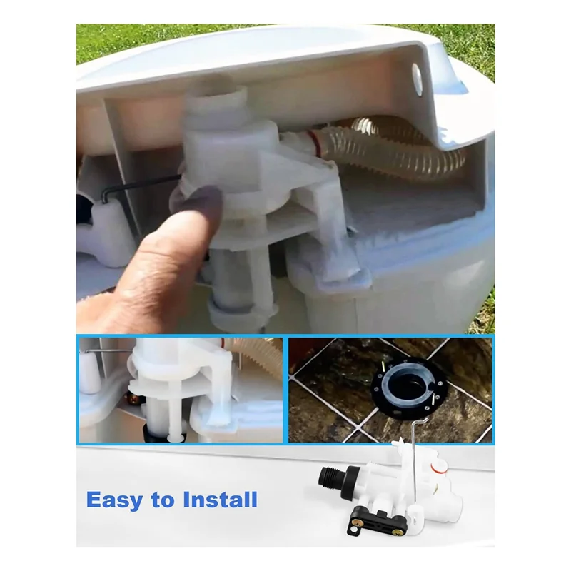 Kit de válvula de inodoro RV 31705, piezas de repuesto aptas para Thetford Aqua-Magic V, modelos altos y bajos, diseño de inodoro RV, piezas de inodoro RV