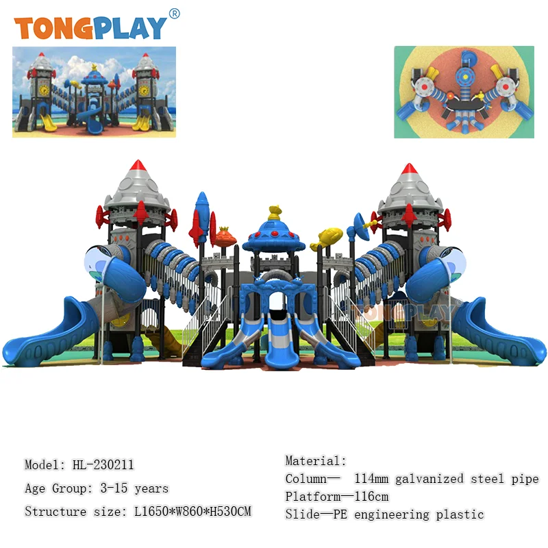 Commercial Plastic Slide Amusement Park School Game Playground Toys Play Sets Kids Outdoor Playground Equipment With Slide