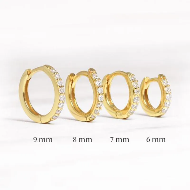 New Round Rings Earrings for Women Girls Stackable Tiny Ear Cartilage Hoops Hypoallergenic Personality Daily Jewelry Accessories