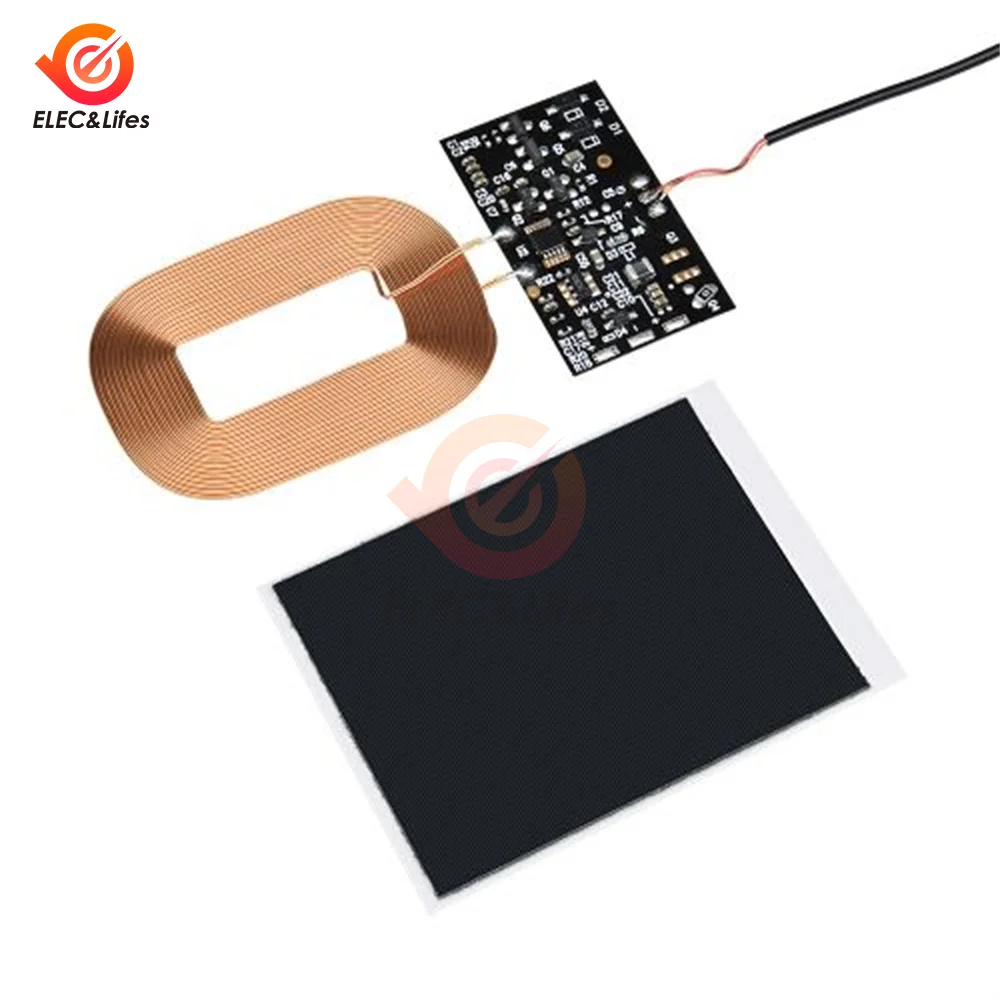 DIY Standard Wireless Charging Coil Receiver Module PCBA Board Coil Circuit Board DIY Battery Coil 5V 1A Fast Charger Module