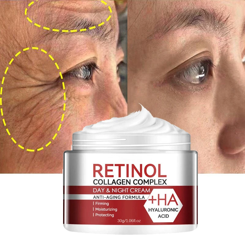 Crema reafirmante para el cuidado de la piel, Retinol antienvejecimiento, Lifting, desvanecimiento, hidratante de líneas finas, brillo, cosmético